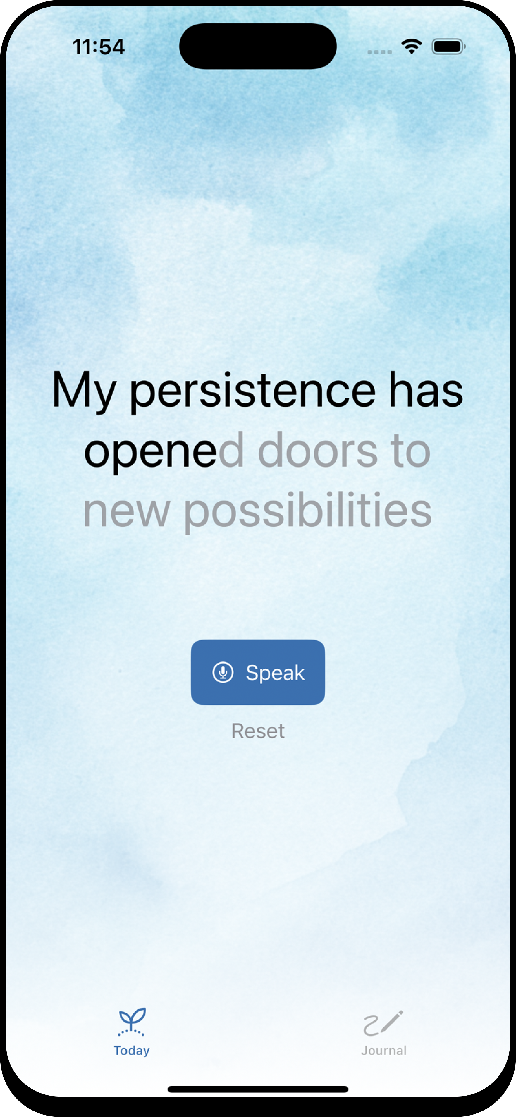 Affirmation screenshot